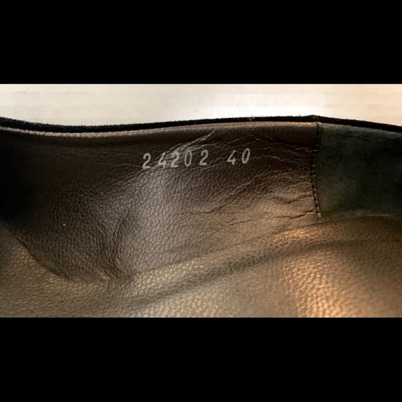 Black real suede shoes with black patent leather  capped toe & leather heels 40 - Picture 12 of 16